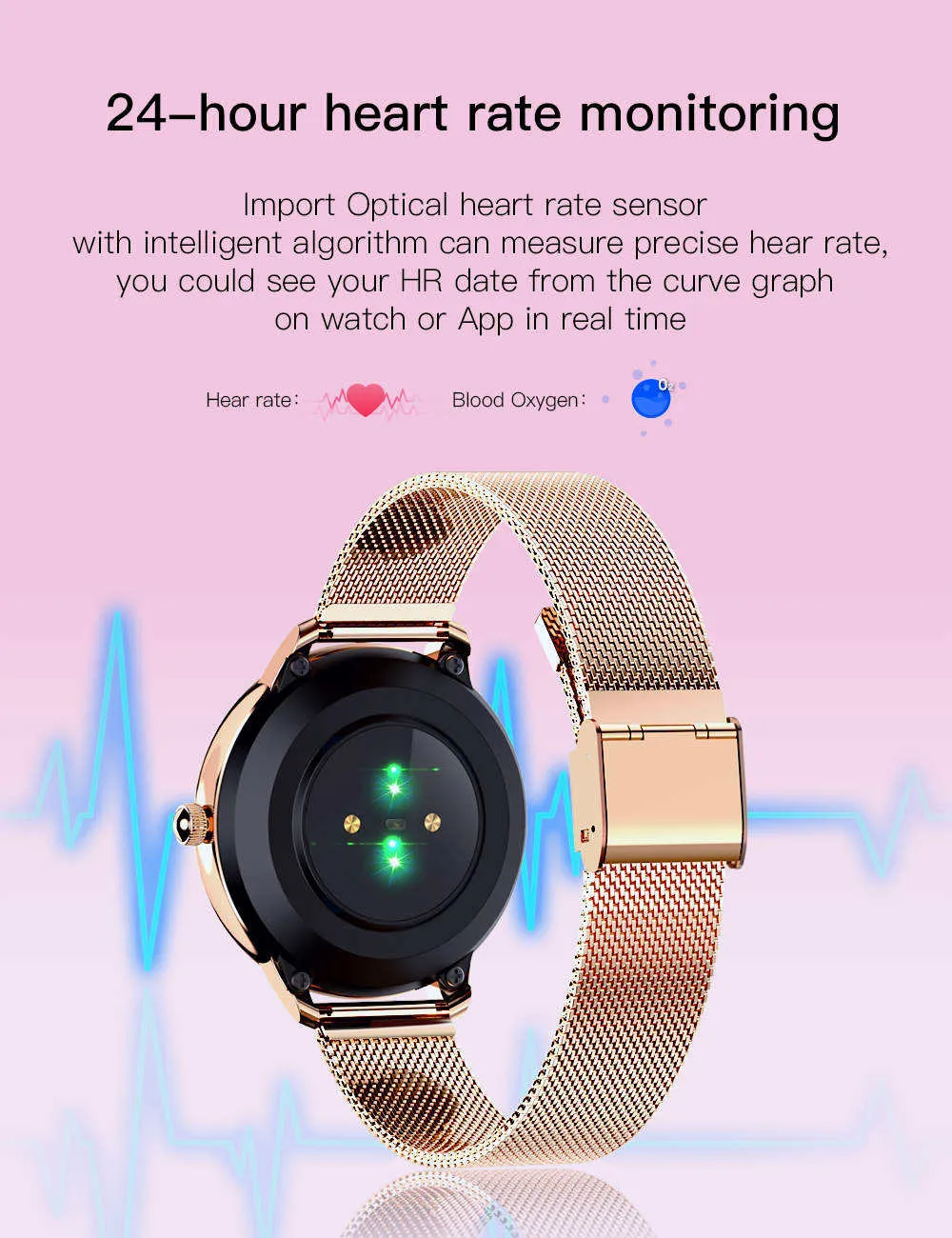 SN91 Smart Watch Full Circle Female Physiological Blood Pressure Monitoring Sports Waterproof Bluetooth Bracelet