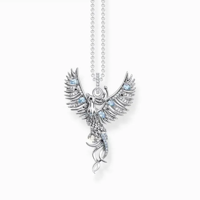 Sterling Silver Phoenix Necklace KE2191-945-7-L45V