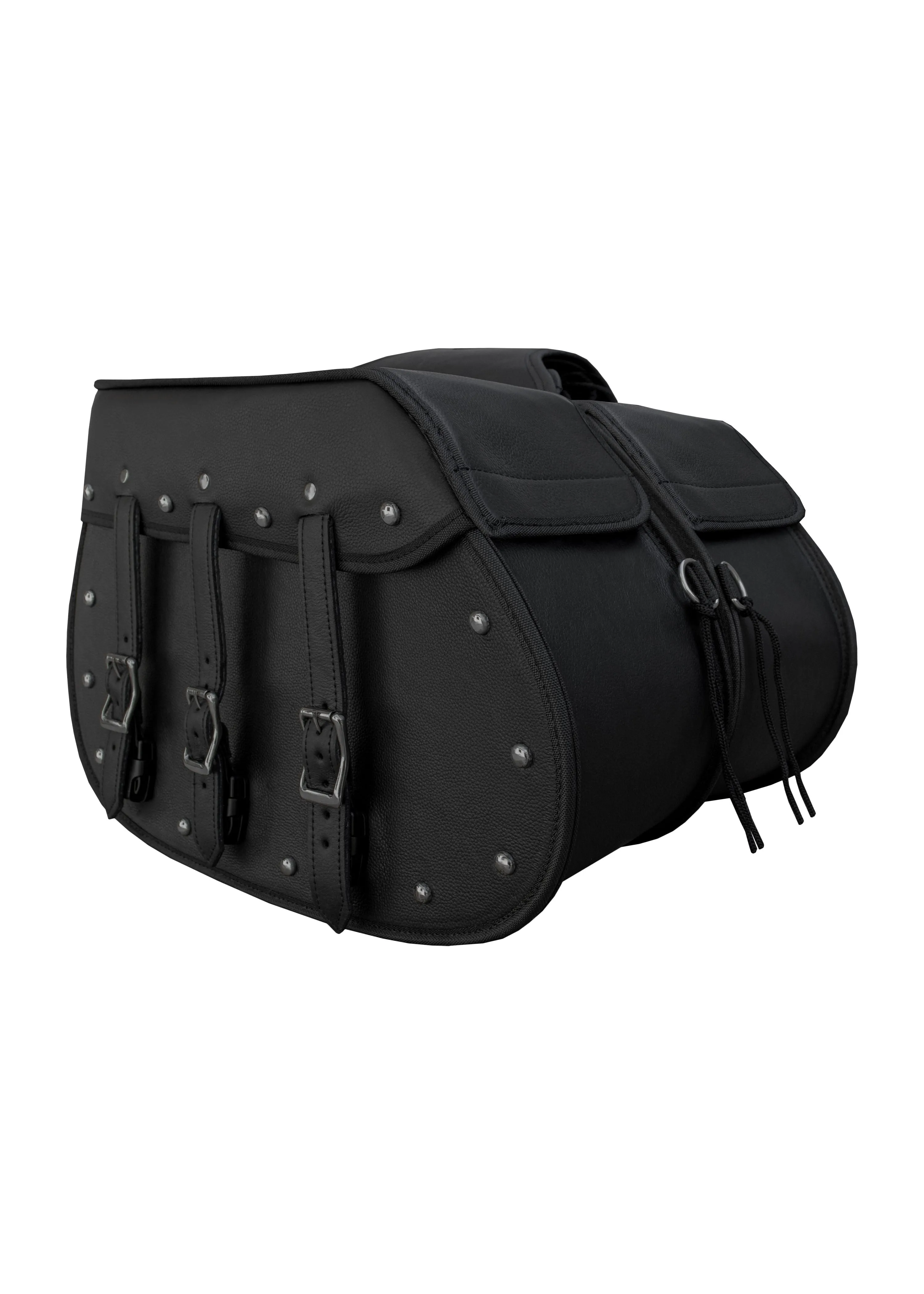 Stud Motorcycle Leather Saddlebag