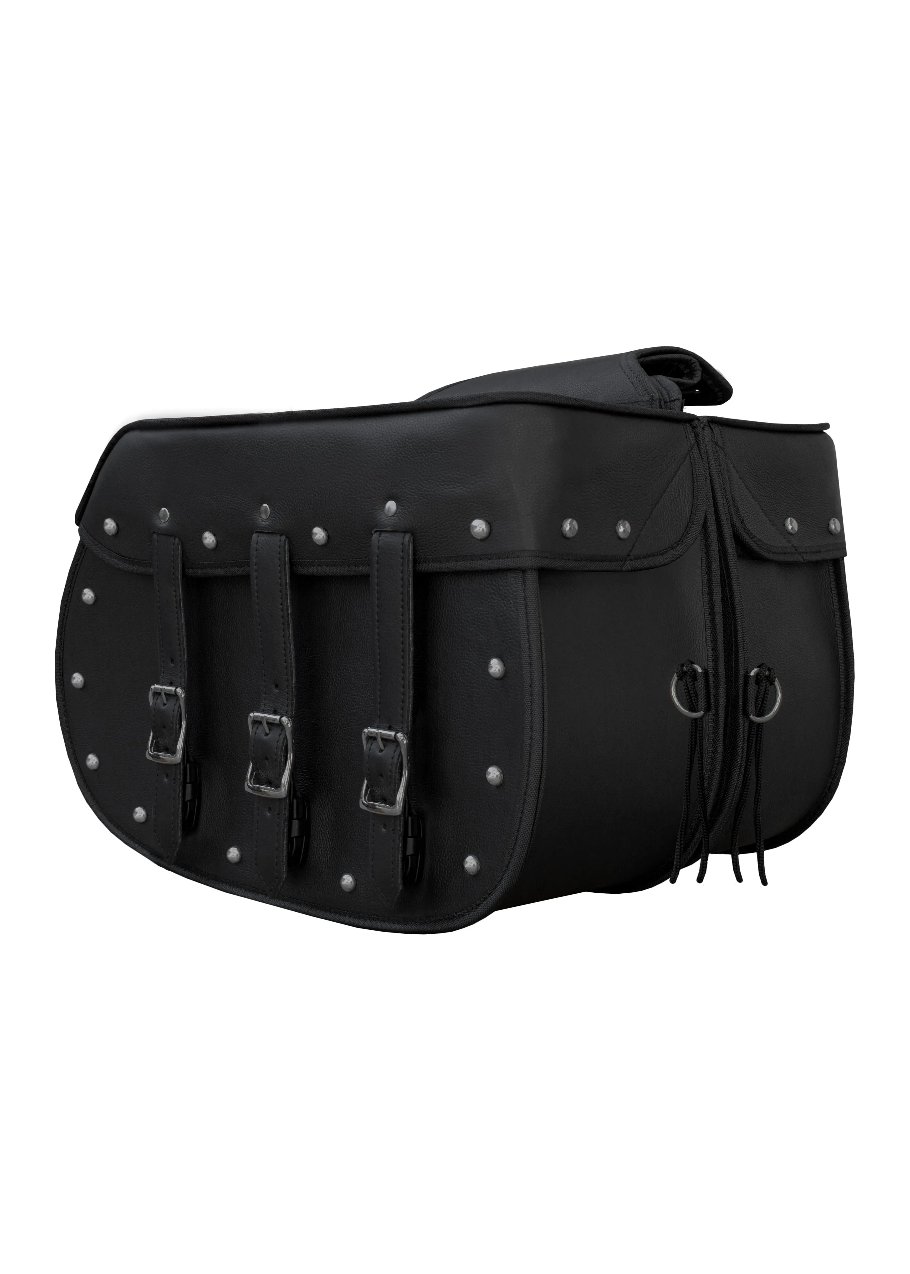 Stud Motorcycle Leather Saddlebag