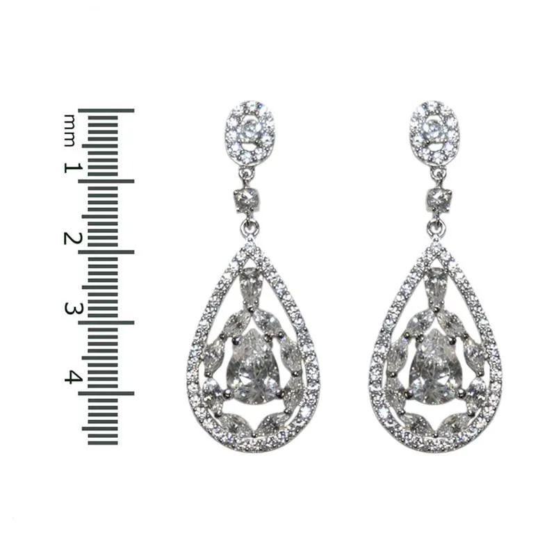 Tamara Cluster Dangle Earrings | 46mm