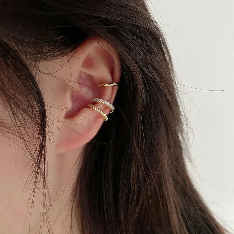 TEEK - Zircon Double-Layer Ear Cuff