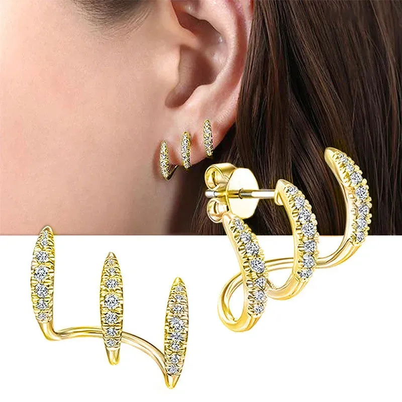 TEEK - Zircon Double-Layer Ear Cuff