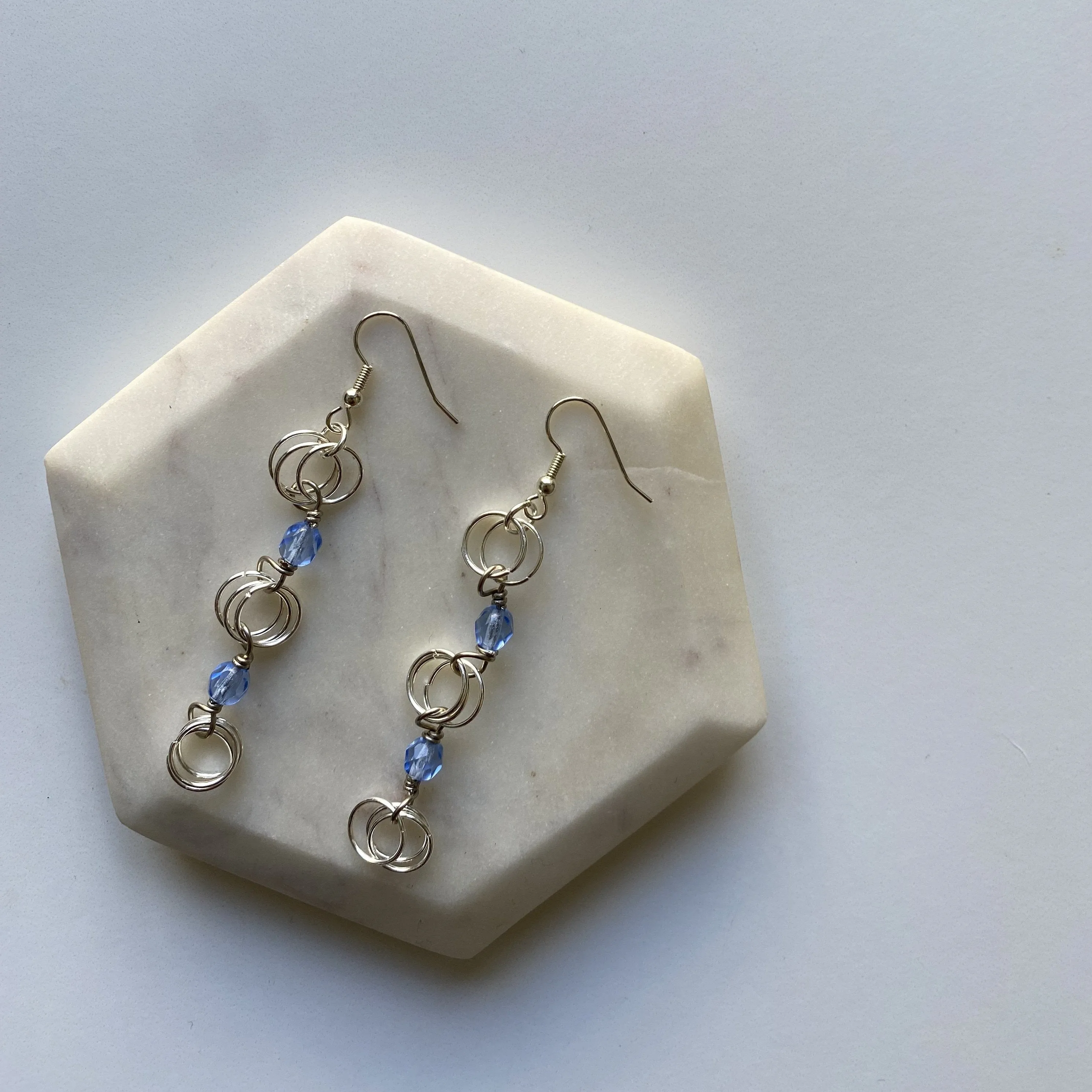 The Kiere Earrings in Sapphire Blue