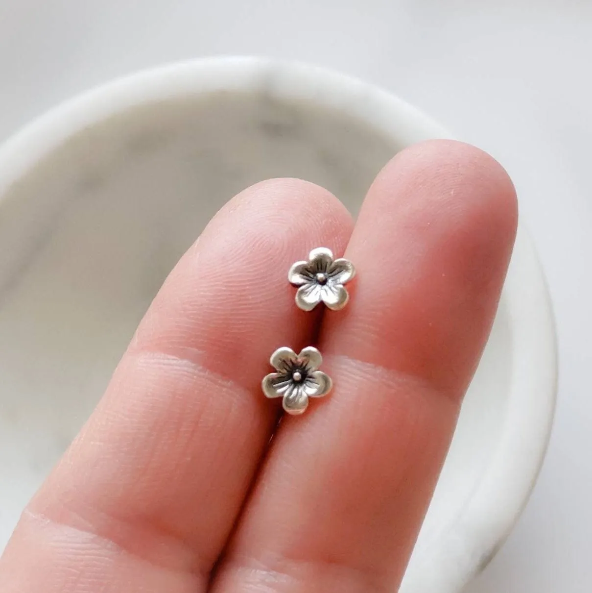 Tiny Cherry Blossom Studs