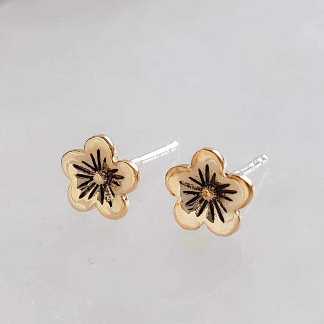 Tiny Cherry Blossom Studs