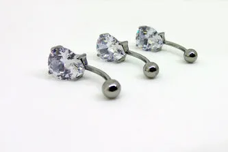 Titanium AAA cubic teardrop navel curve