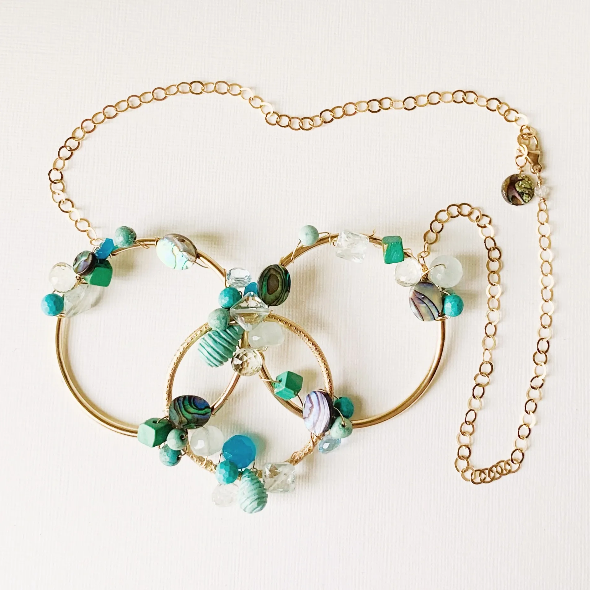 Tropical Breeze Gemstone Encrusted Necklace