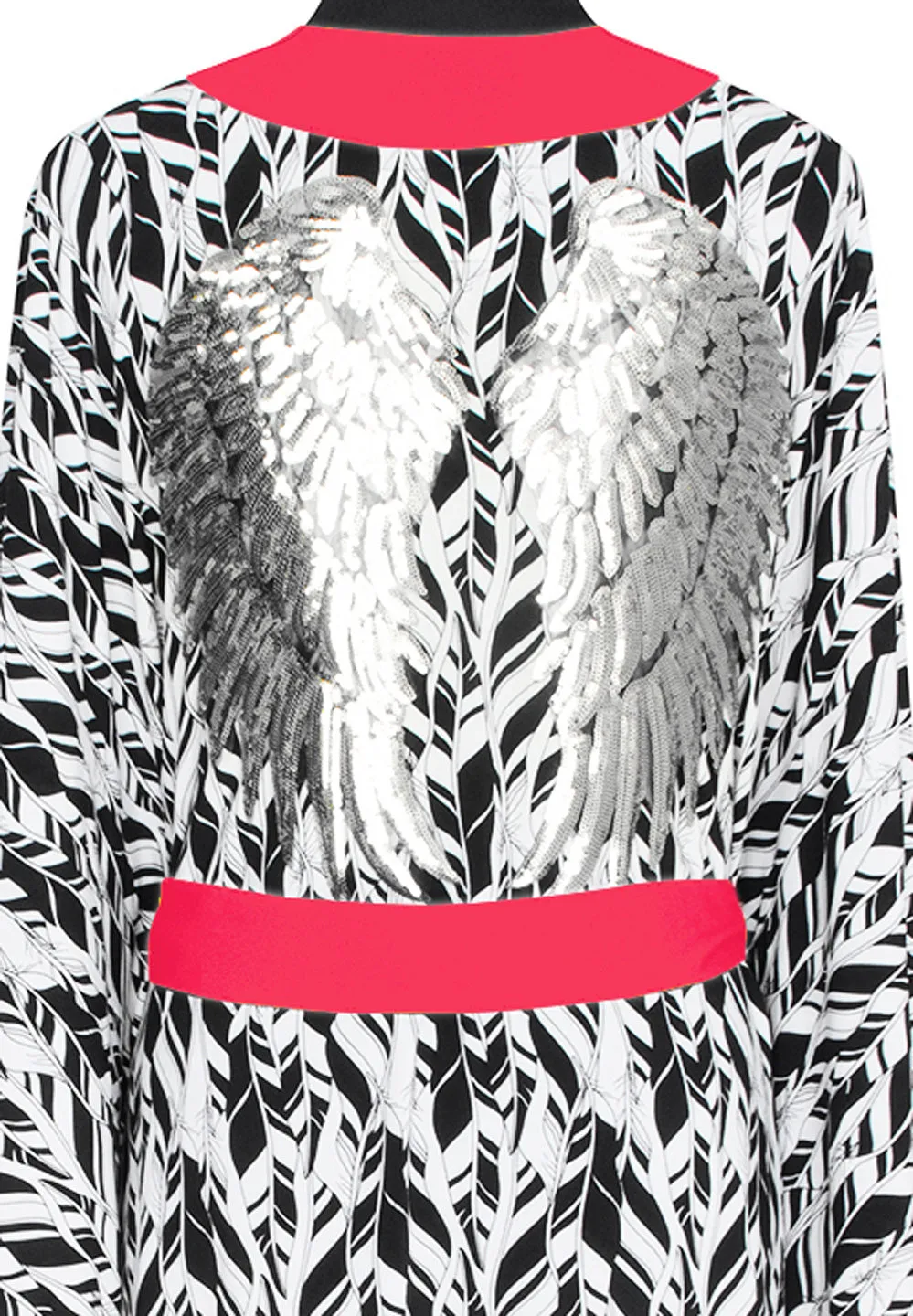 Tulum – Feathers Kimono Wings (Neon Coral)