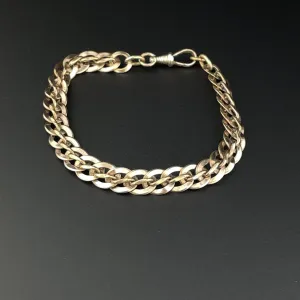 Vintage Fancy Link Rolled Gold Stacking Bracelet