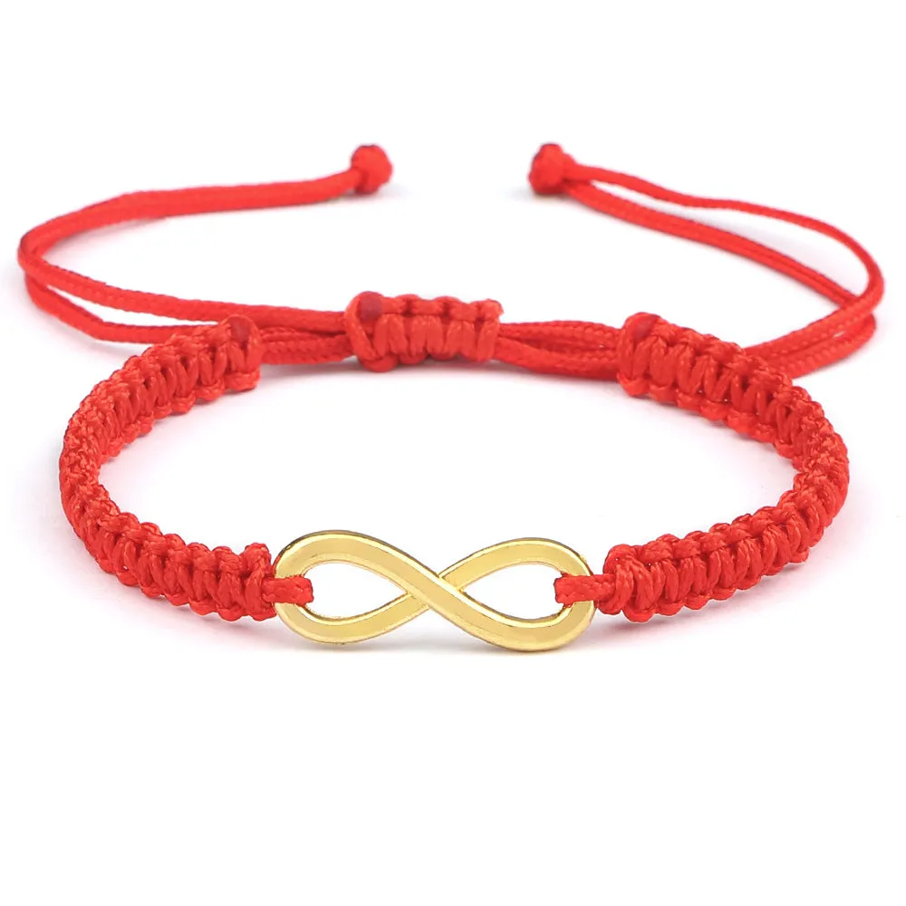 Woven Handmade Double-layer Eight-character Modeling Jewelry Pendant Adjustable Hand Strap Bracelet