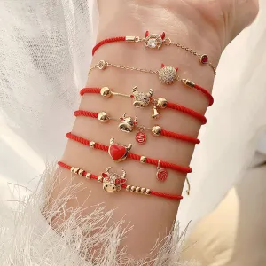 Year Of The Ox Transshipment Red String Bracelet