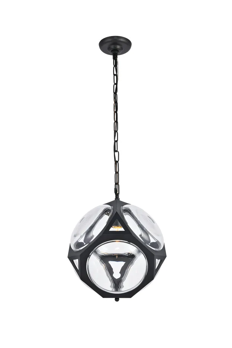 ZC121-1710D12FB - Urban Classic: Vega 1 light in Flat Black Pendant